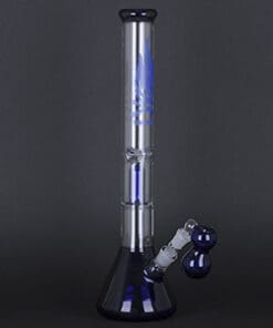 Flaming Skull bong blå