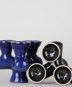 Vandpibe Triple Hoved ass. farve