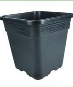 18 L sort firkantet plast pot 30,5 x 30,5 x 30,5 cm