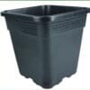 30 L sort firkantet plast pot 36,5 x 36,5 x 36 cm