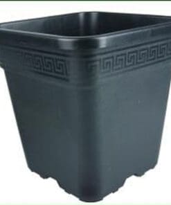 30 L sort firkantet plast pot 36,5 x 36,5 x 36 cm