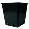 11 L sort firkantet plast pot 25 x 25 x 26 cm