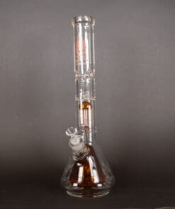 Glas Bong Flaming Skull Amber